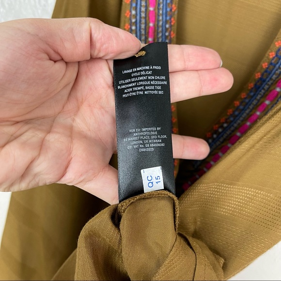 NWOT Maeve by Anthropologie Liviana Embroidered Wrap Blouse Medium - Picture 9 of 13